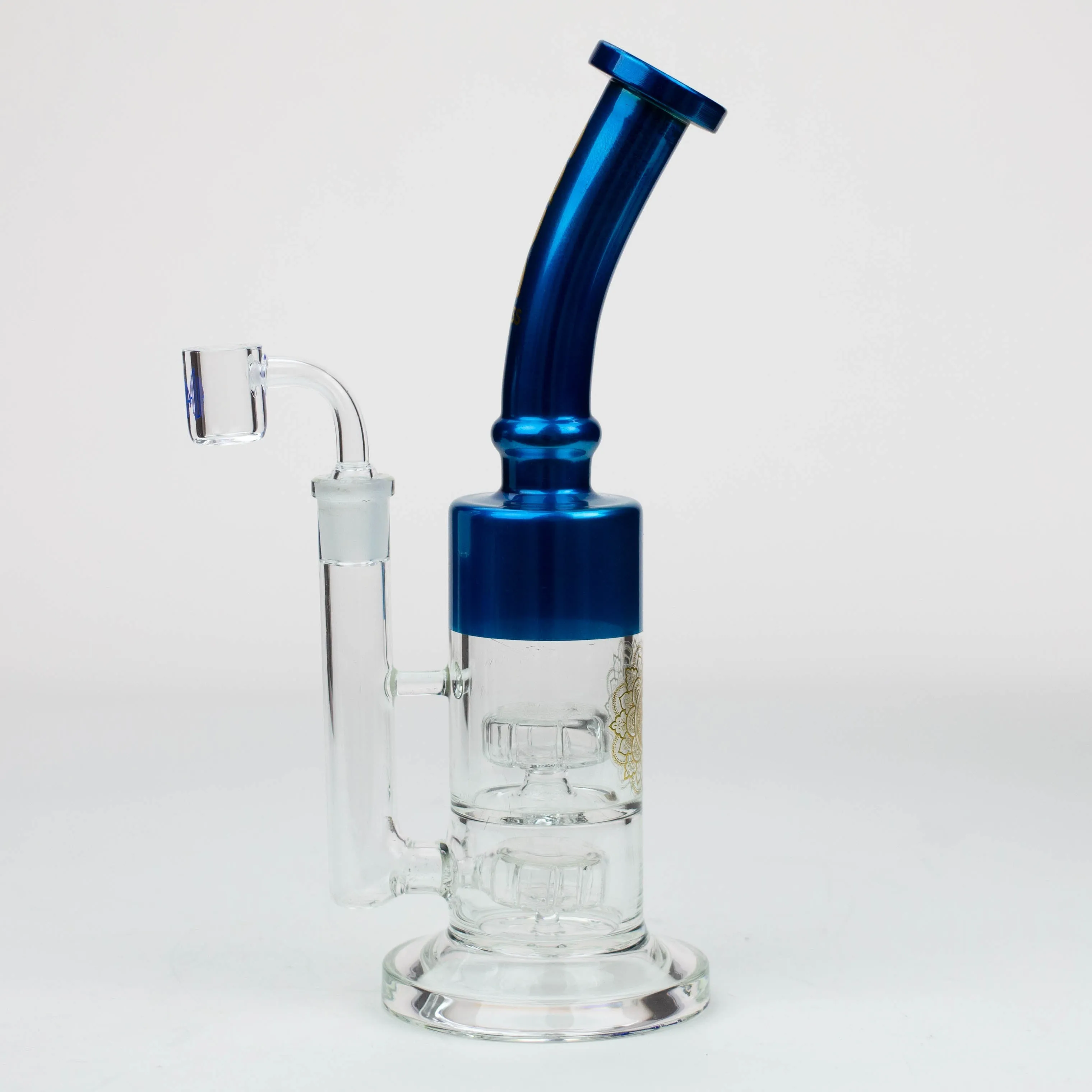 12" AQUA 2-in-1 Dual Barrel Diffuser Glass Bong