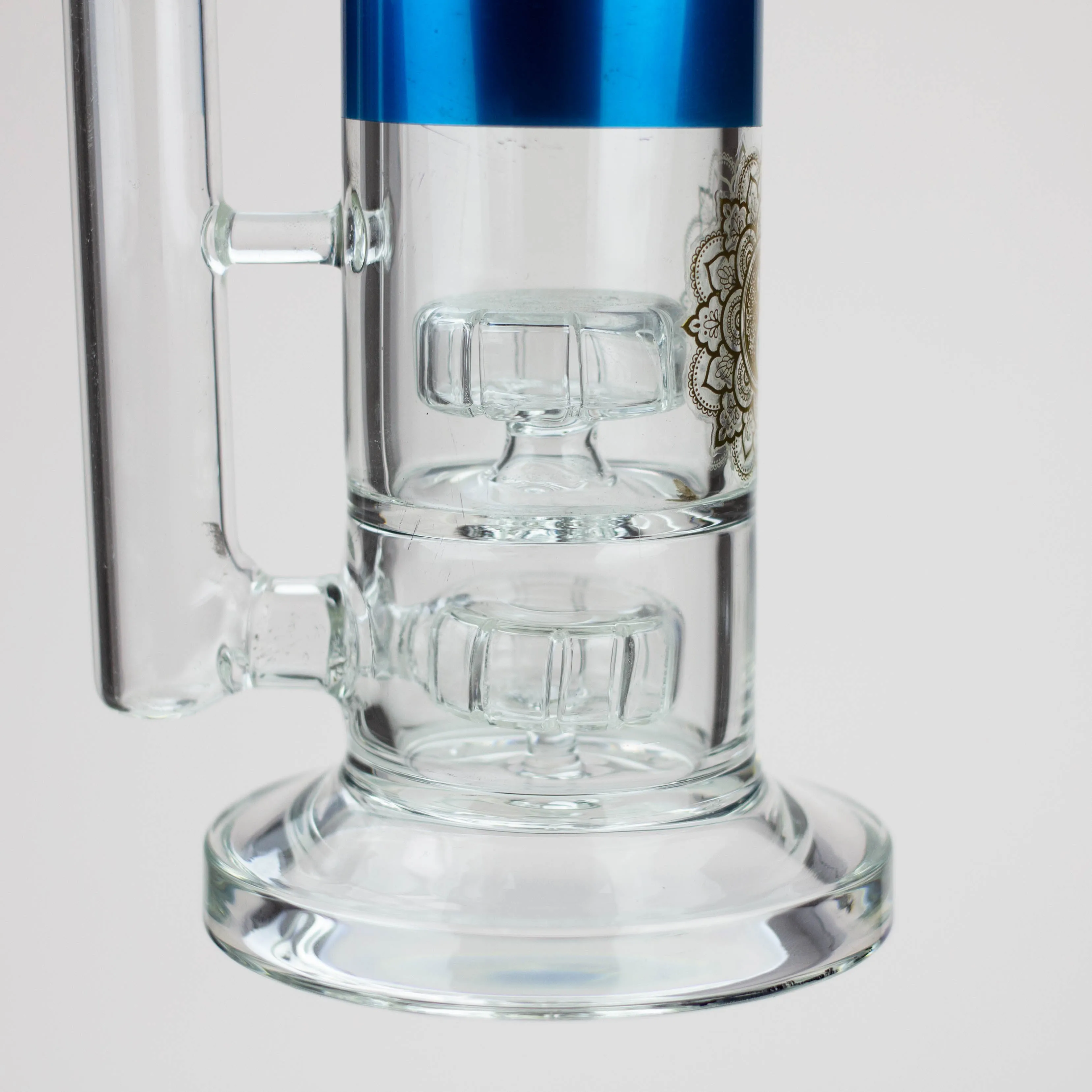 12" AQUA 2-in-1 Dual Barrel Diffuser Glass Bong