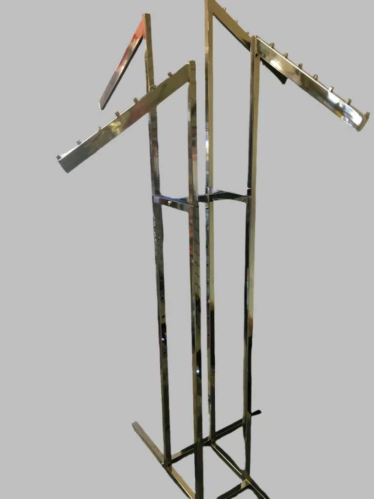 4 Way Heavy Duty Silver Clothing Racks Display