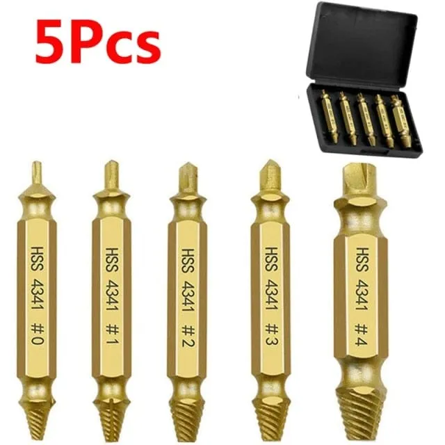 4/5/6 PCS Damaged Screw Extractor Drill Bit Set Stripped Broken Screw Bolt Remover Extractor Easily Take Out Demolition Tools