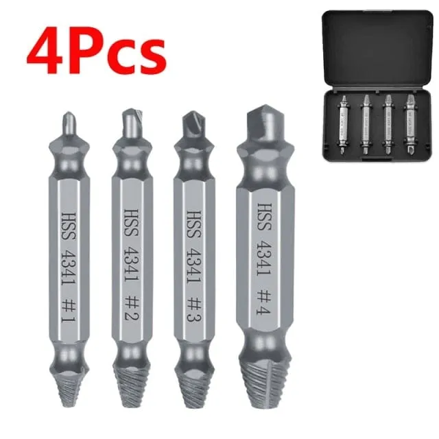 4/5/6 PCS Damaged Screw Extractor Drill Bit Set Stripped Broken Screw Bolt Remover Extractor Easily Take Out Demolition Tools