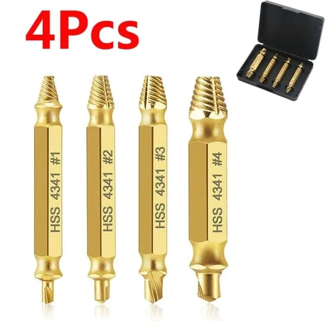 4/5/6 PCS Damaged Screw Extractor Drill Bit Set Stripped Broken Screw Bolt Remover Extractor Easily Take Out Demolition Tools