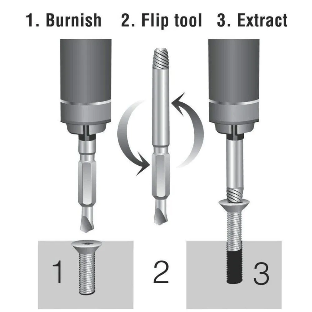 4/5/6 PCS Damaged Screw Extractor Drill Bit Set Stripped Broken Screw Bolt Remover Extractor Easily Take Out Demolition Tools