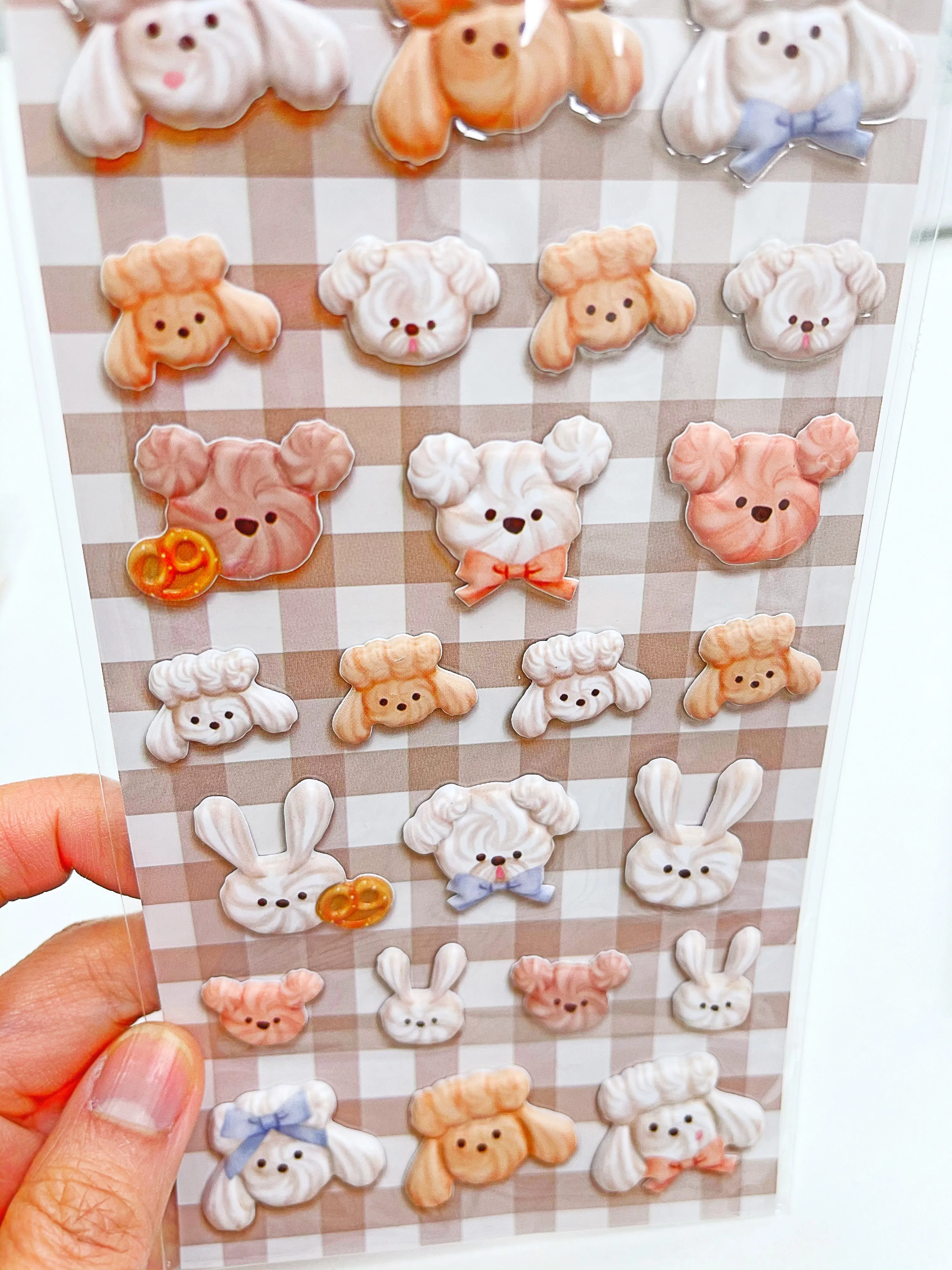 Animal Meringue Cookie Puffy Sticker