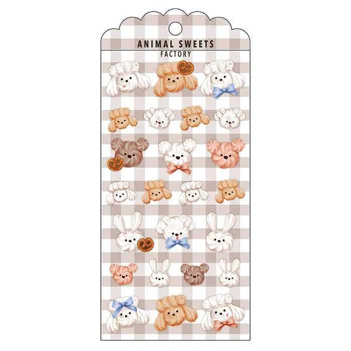 Animal Meringue Cookie Puffy Sticker