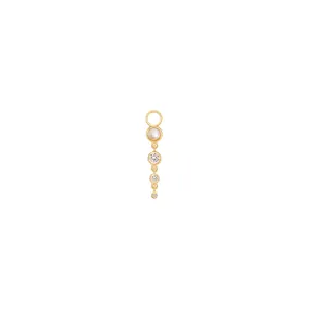 Aquila Hoop Charm | Pearl & White Topaz