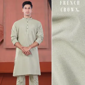 Artichoke Gray Subtle Sheen Viscose Kurta