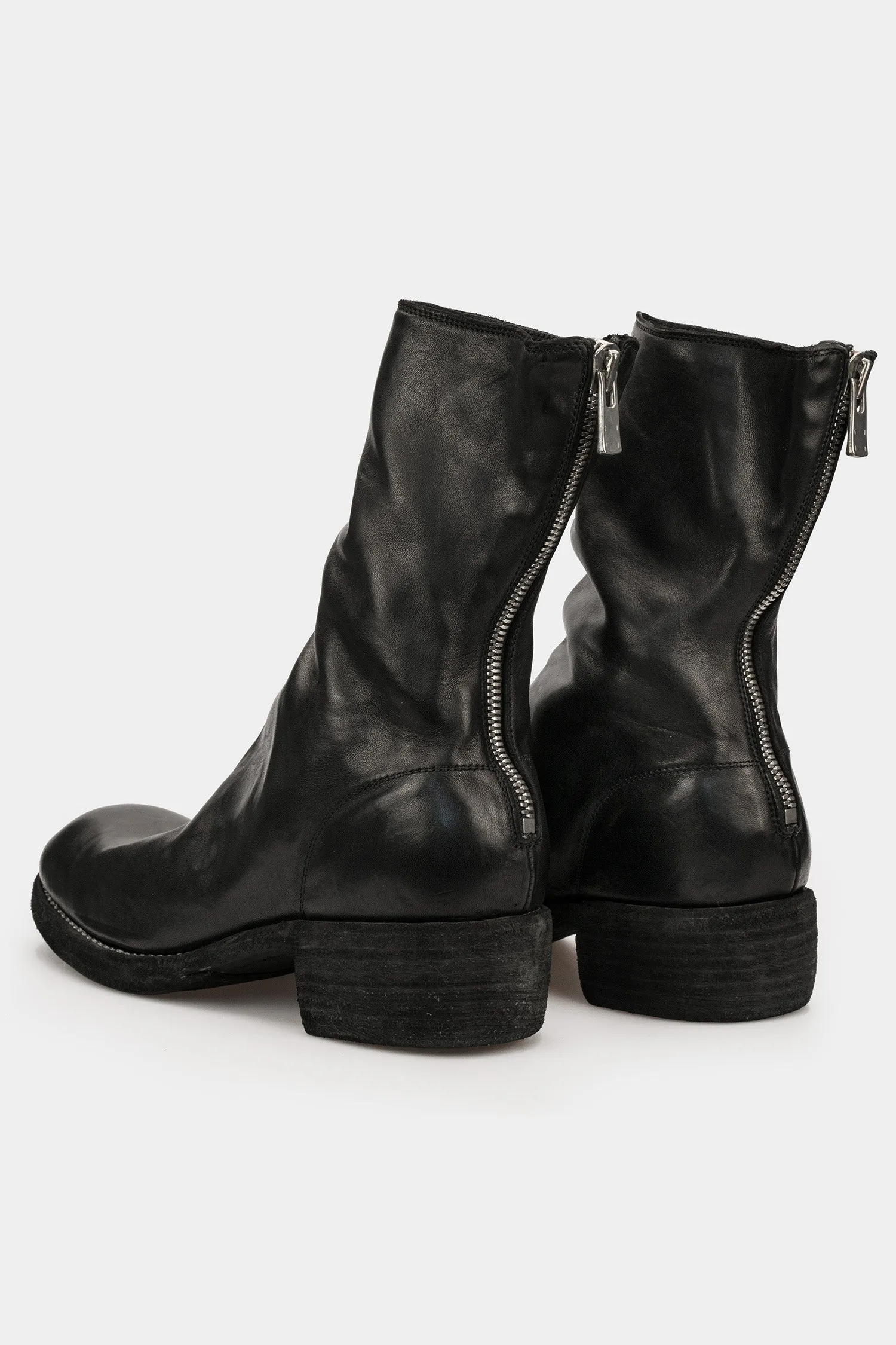 Back zip leather boots | 788ZX