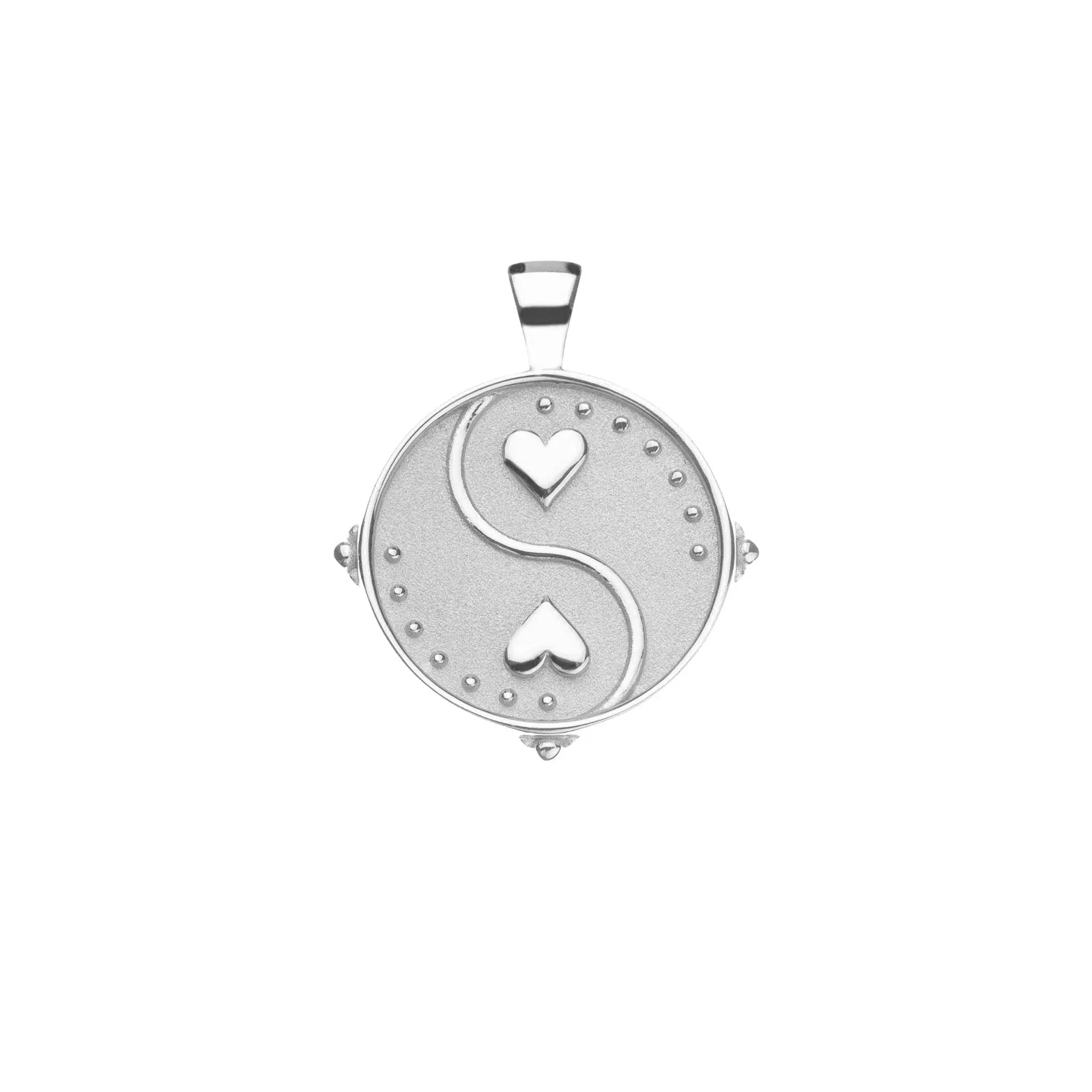 BALANCE JW Small Pendant Coin in Silver