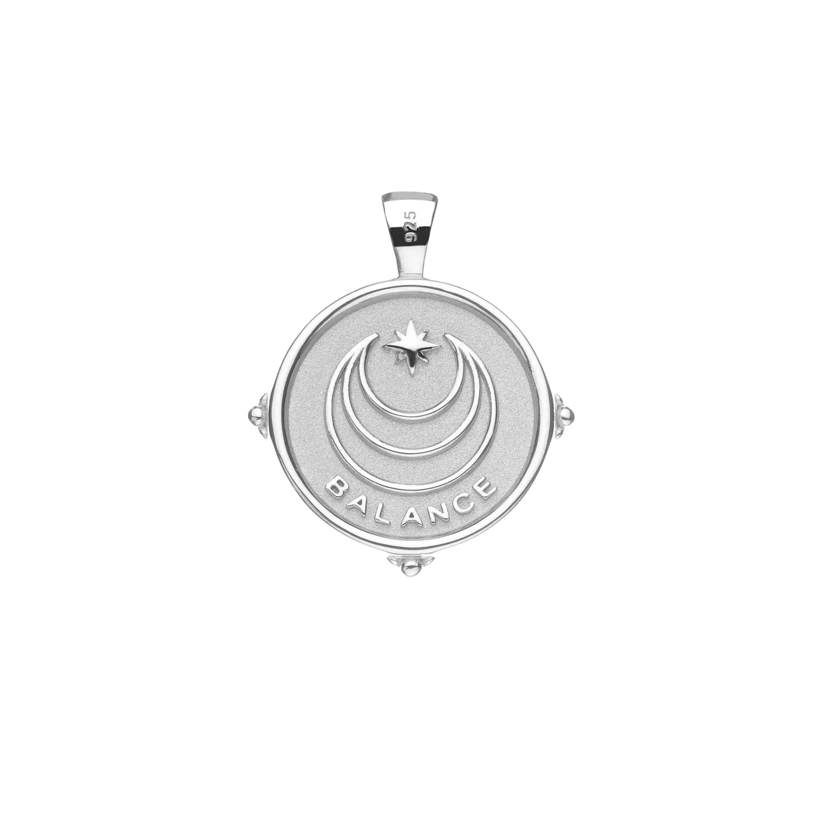 BALANCE JW Small Pendant Coin in Silver