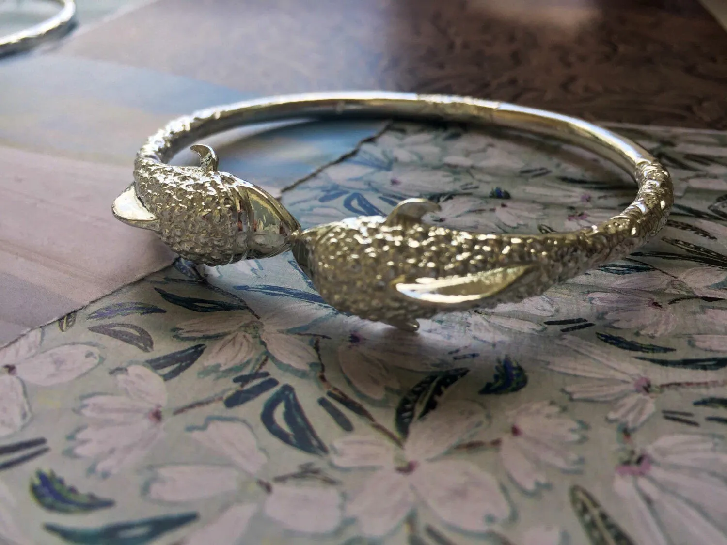 Better Jewelry Dolphin .925 Sterling Silver West Indian Bangle , 34 gr., 1 piece