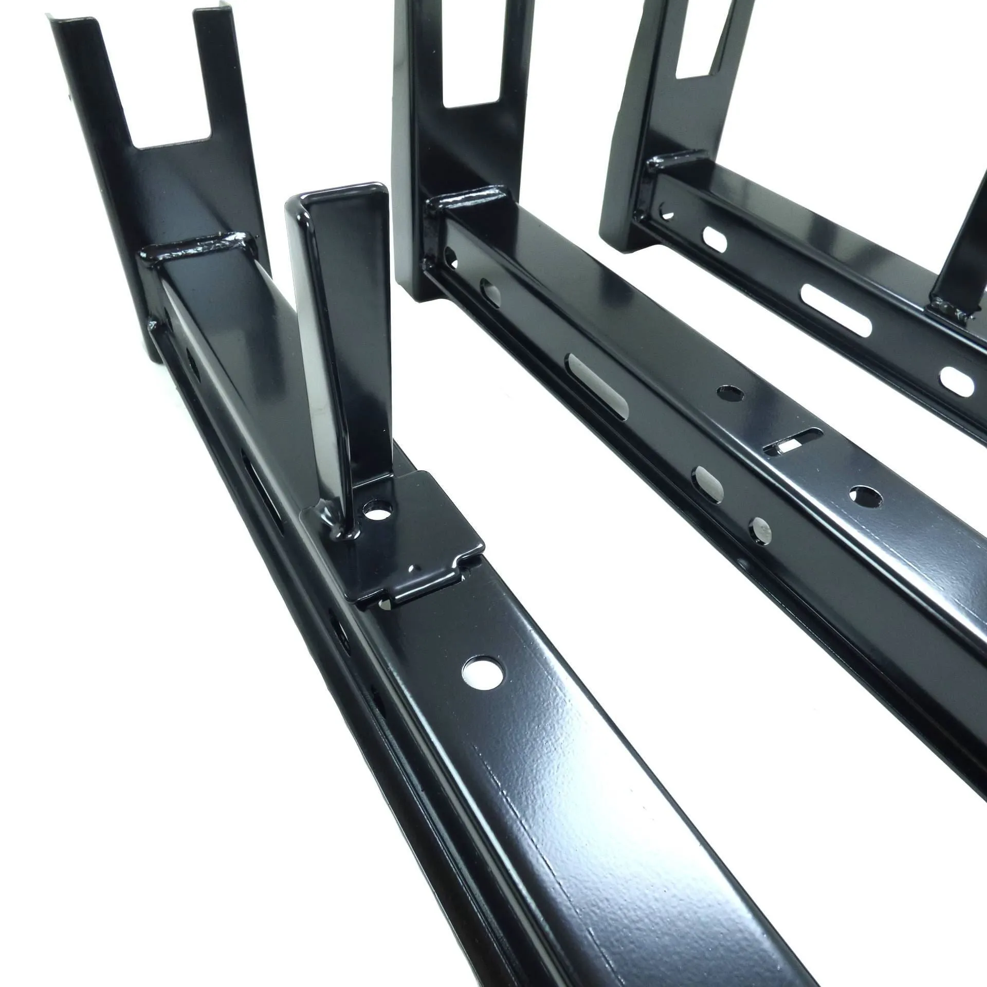 Black 3 Bar Van Roof Ladder Rack Cross Bars for Fiat Doblo 2015-2019