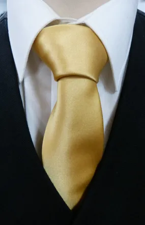 Boys gold satin tie