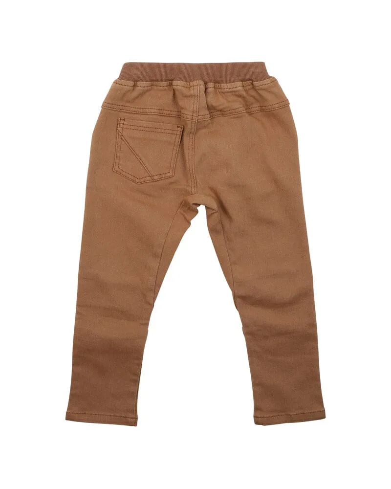 BOYS TAN TWILL PANTS 3-7 YRS