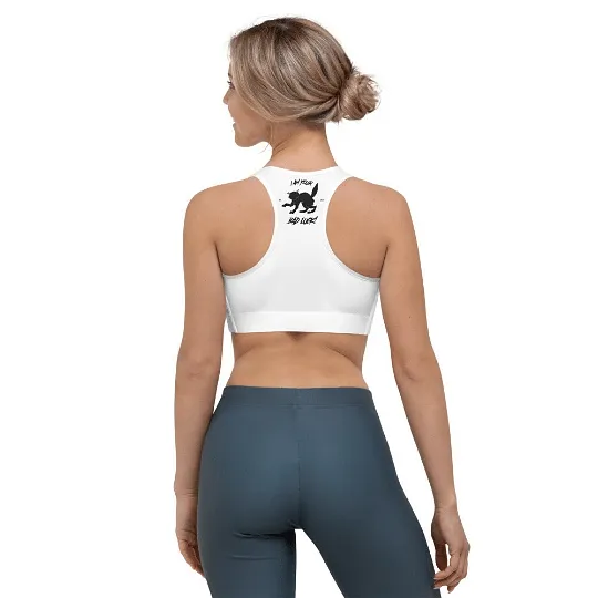 Cat Sports Bra / Strech 'I Am Your Bad Luck' Training Bra