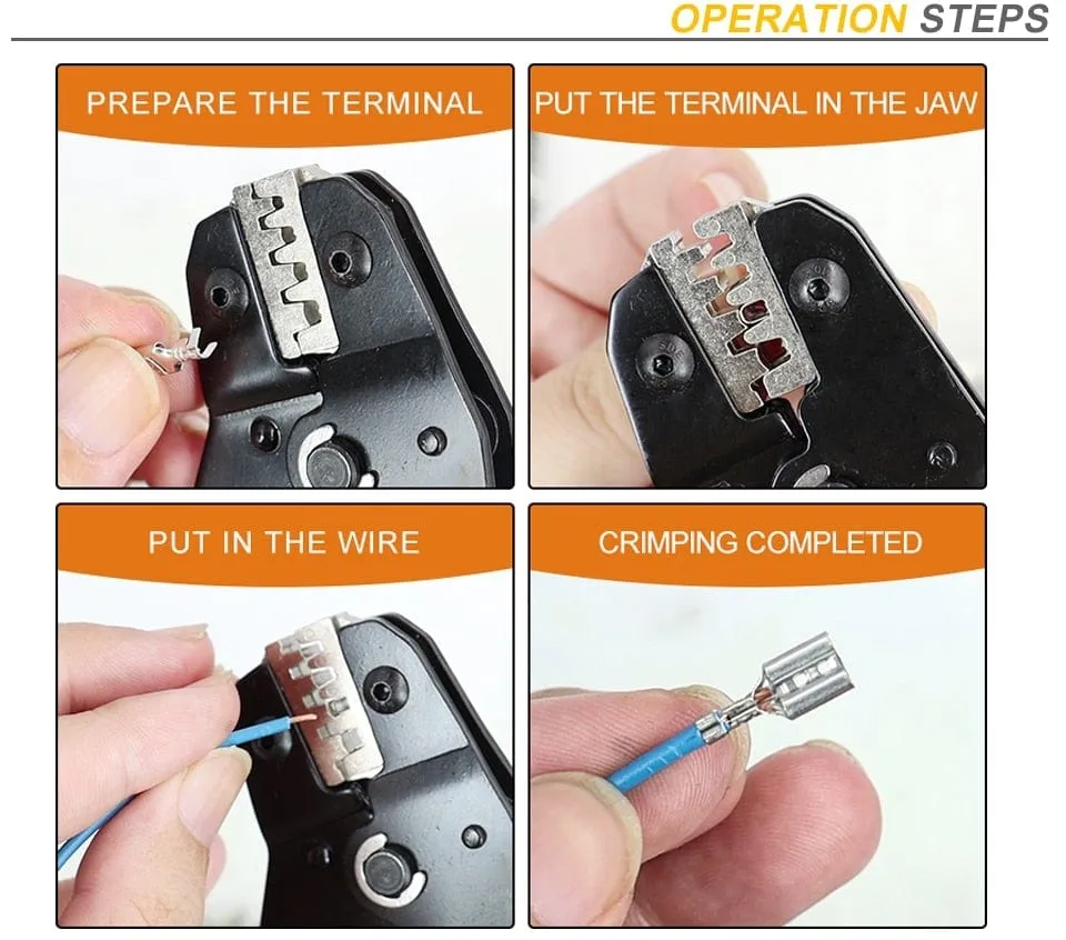 Crimping Pliers Set SN-48BS(=SN-48B SN-28B) Jaw Kit for 2.8 4.8 6.3 VH3.96/Tube/Insulation Terminals Electrical Clamp Min Tools