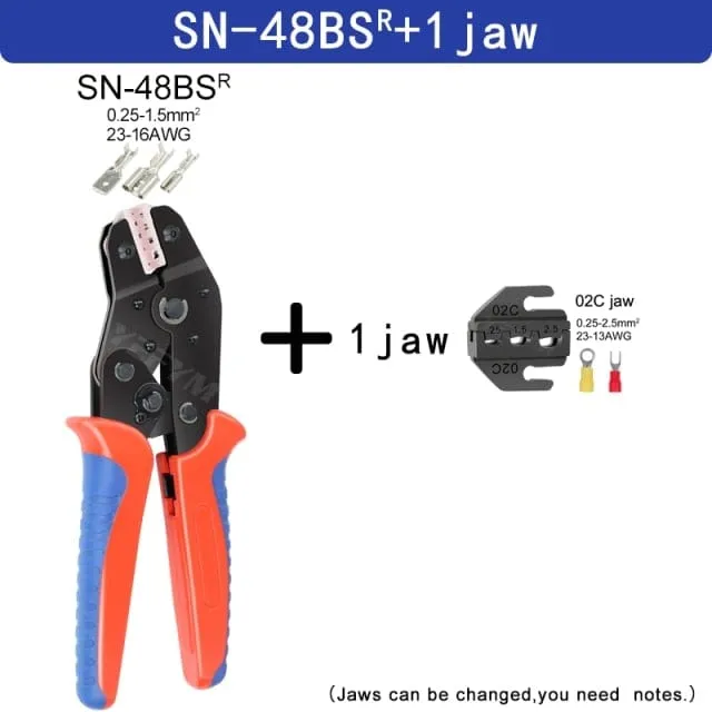 Crimping Pliers Set SN-48BS(=SN-48B SN-28B) Jaw Kit for 2.8 4.8 6.3 VH3.96/Tube/Insulation Terminals Electrical Clamp Min Tools