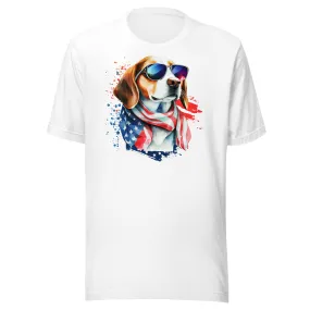 Customizable Tshirt With Patriotic Dog Graphic