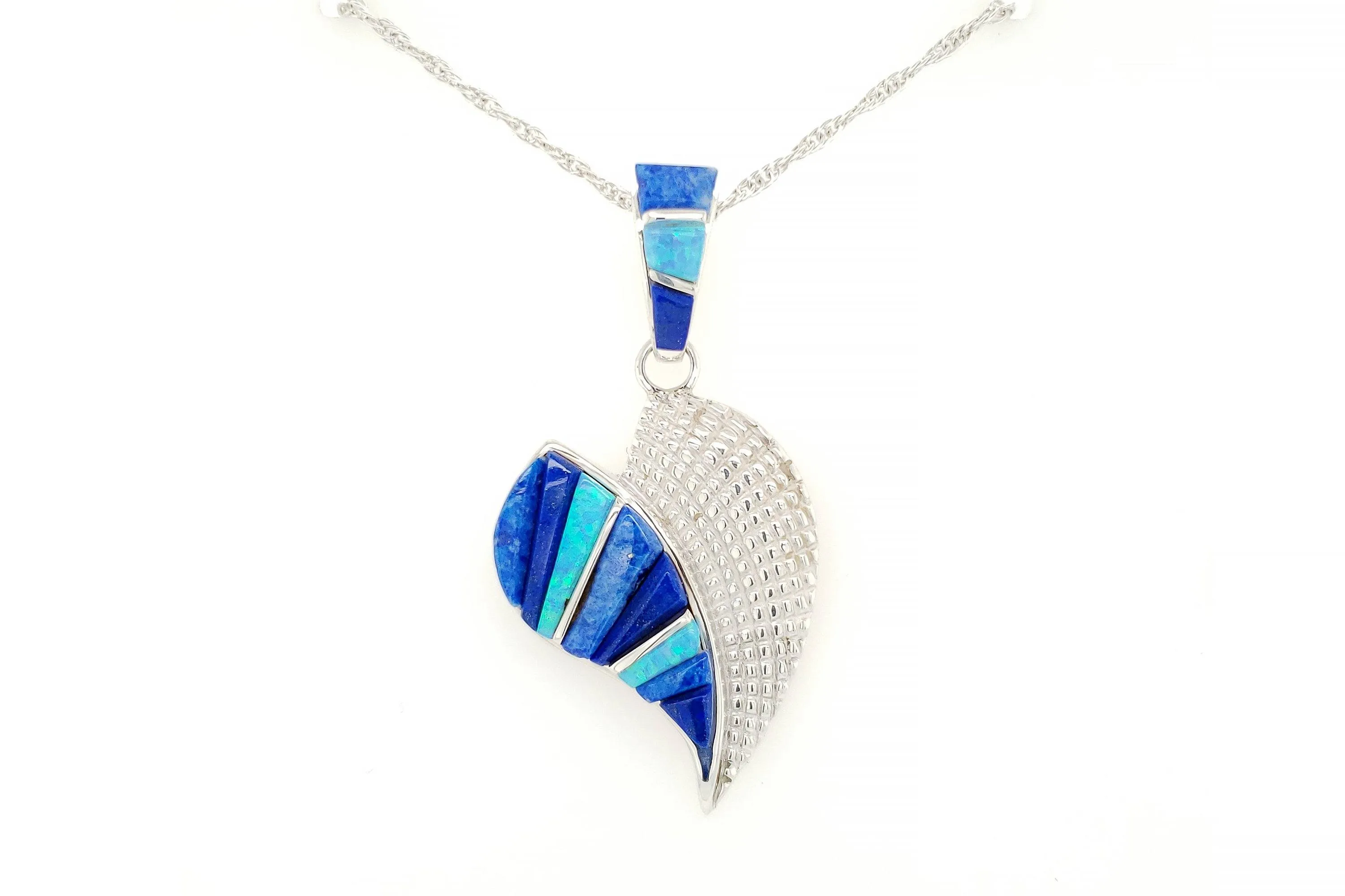 David Rosales Blue Sky Heart Pendant