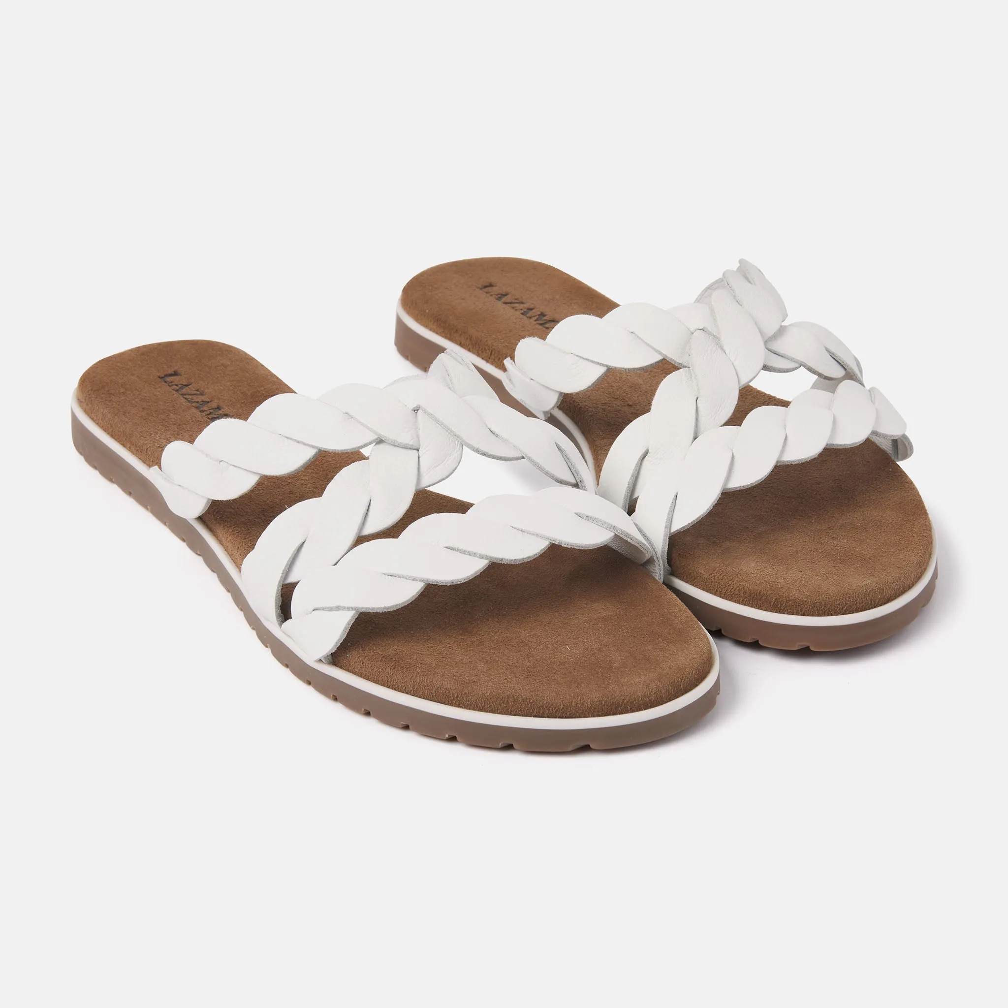 Eden Leren Dames Slippers White