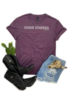 Eggplant Horse Hoarder Graphic Short Sleeve Tee