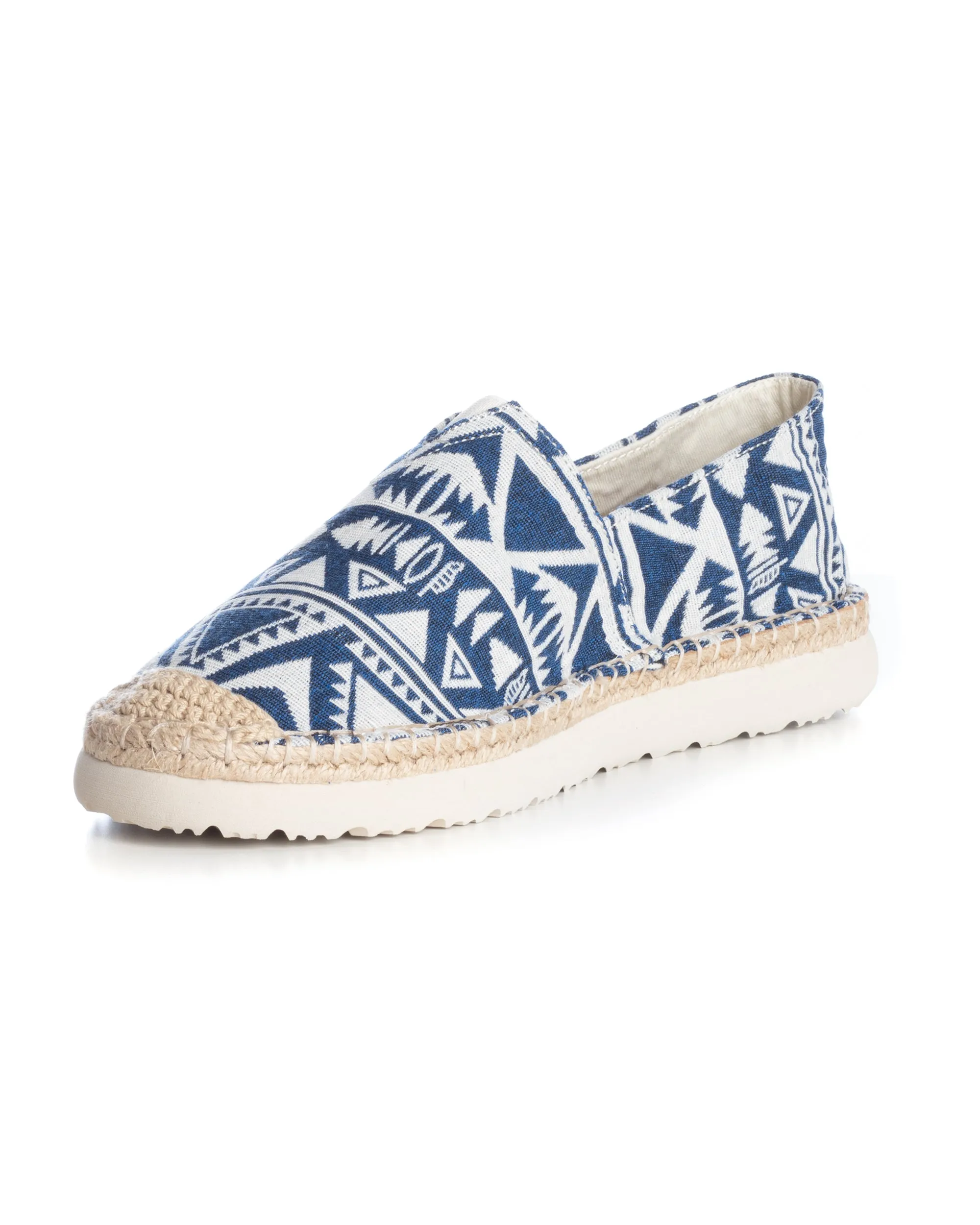 Espadrillas Scarpe Uomo Unisex Tela Estive Mare Fantasia Etnica Azteca Cotone Comode Leggere Blu GIOSAL-S1245A