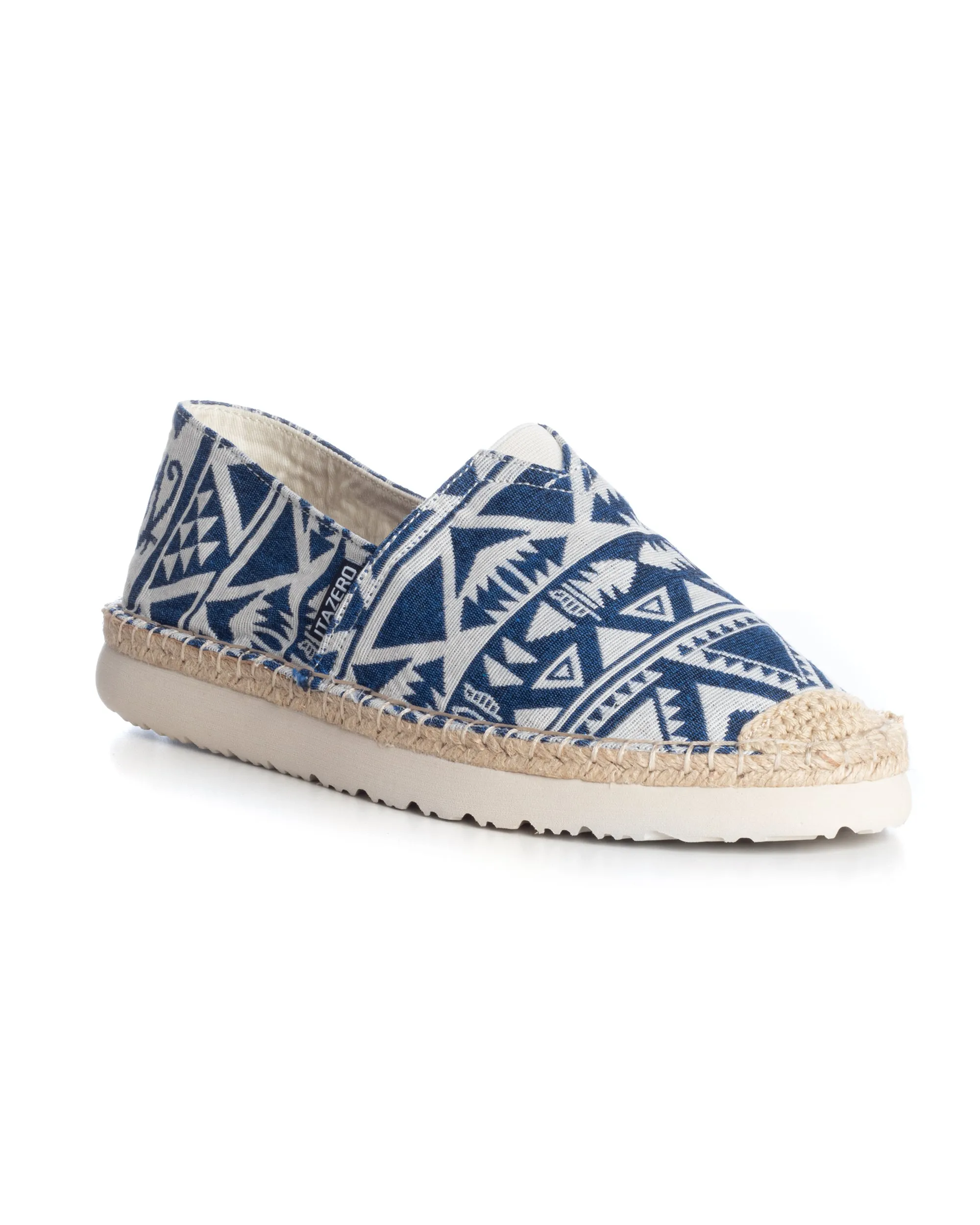 Espadrillas Scarpe Uomo Unisex Tela Estive Mare Fantasia Etnica Azteca Cotone Comode Leggere Blu GIOSAL-S1245A