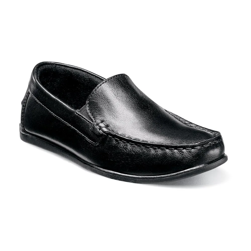 Florsheim Kids Jasper Venetian Jr. Black Leather (Sizes 1-6)