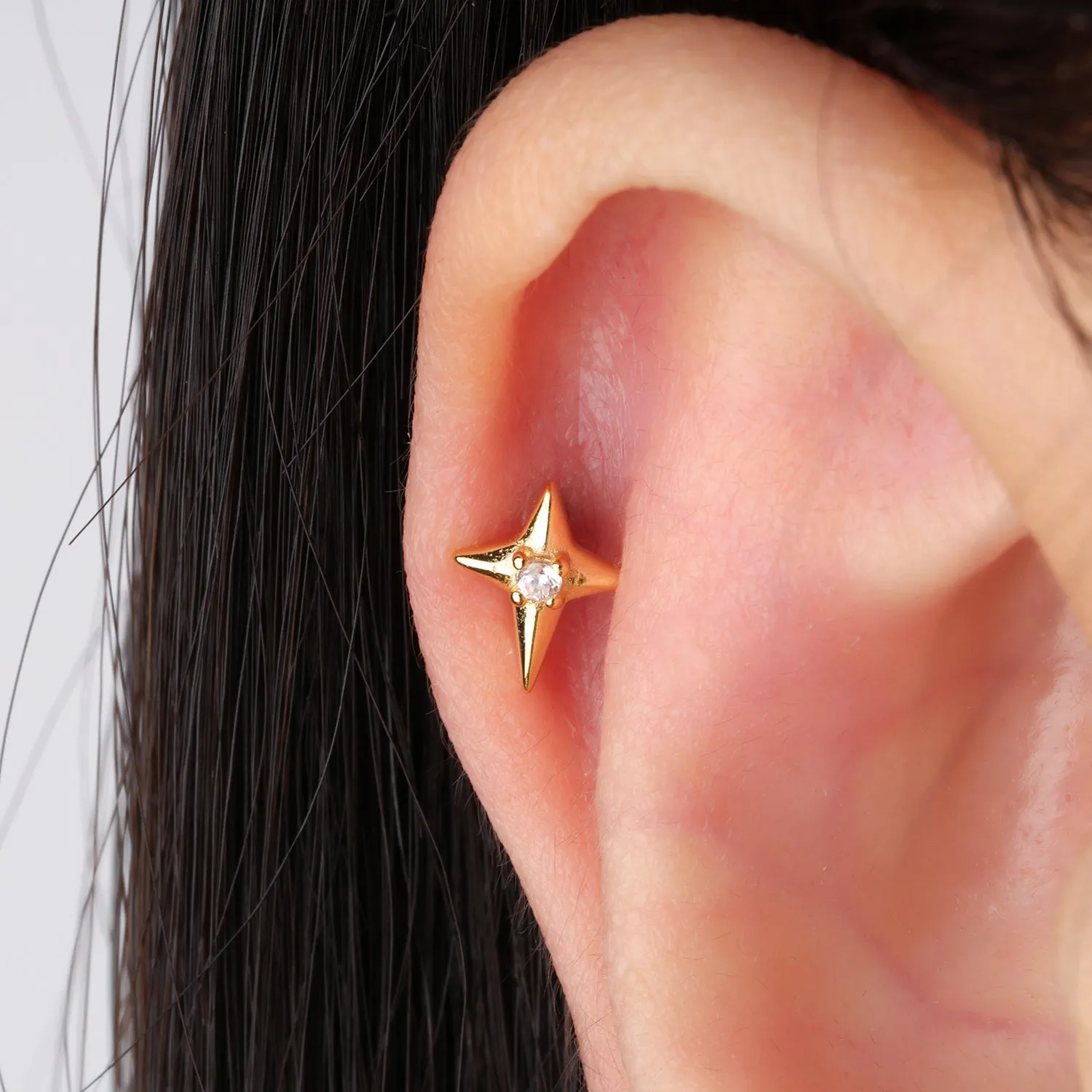 Four-Pointed Star Stud