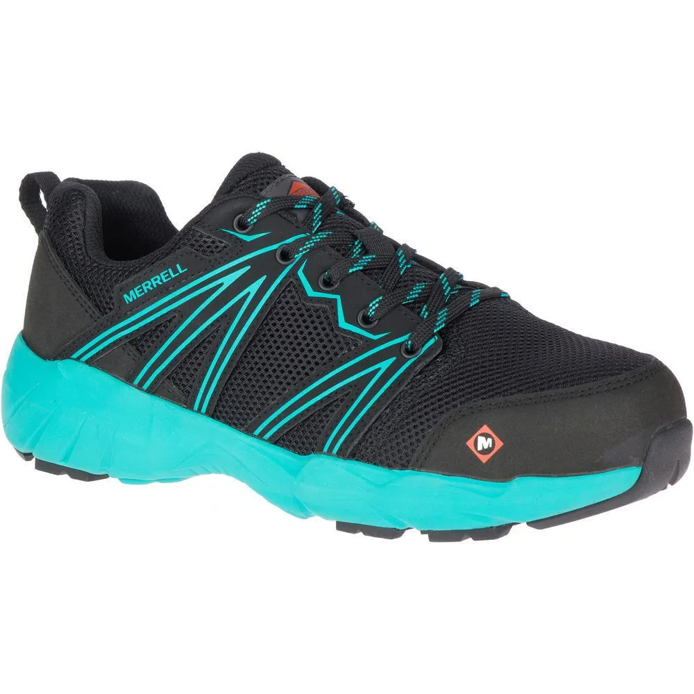 Fullbench Superlite Women's Alloy-Toe Work Shoes Black/Teal