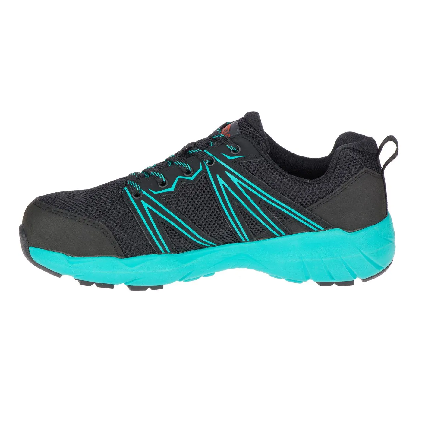 Fullbench Superlite Women's Alloy-Toe Work Shoes Black/Teal