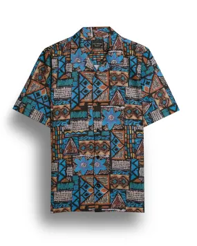 Geometric printed short sleeve shirt for men