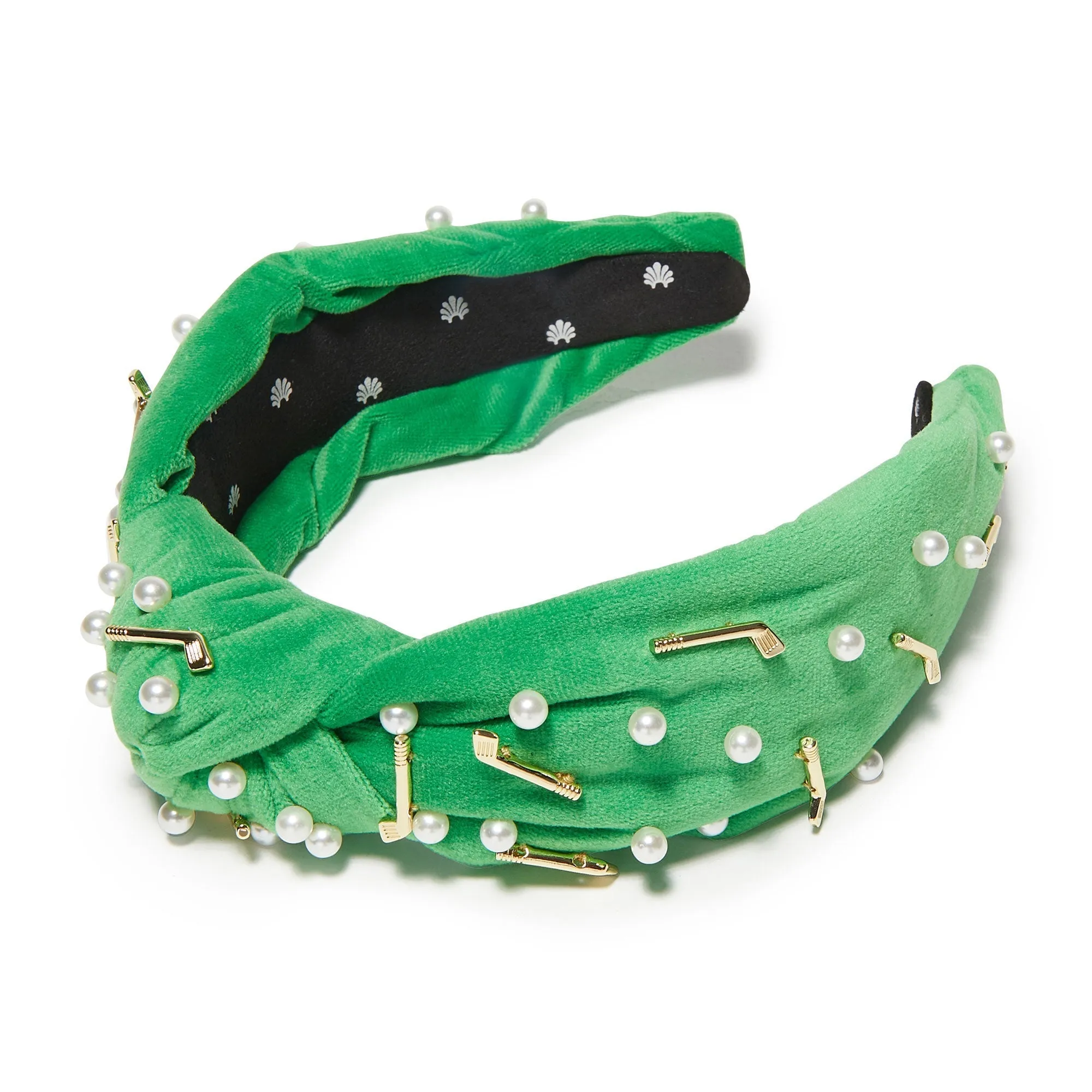 GRASS GREEN GOLF KNOTTED HEADBAND