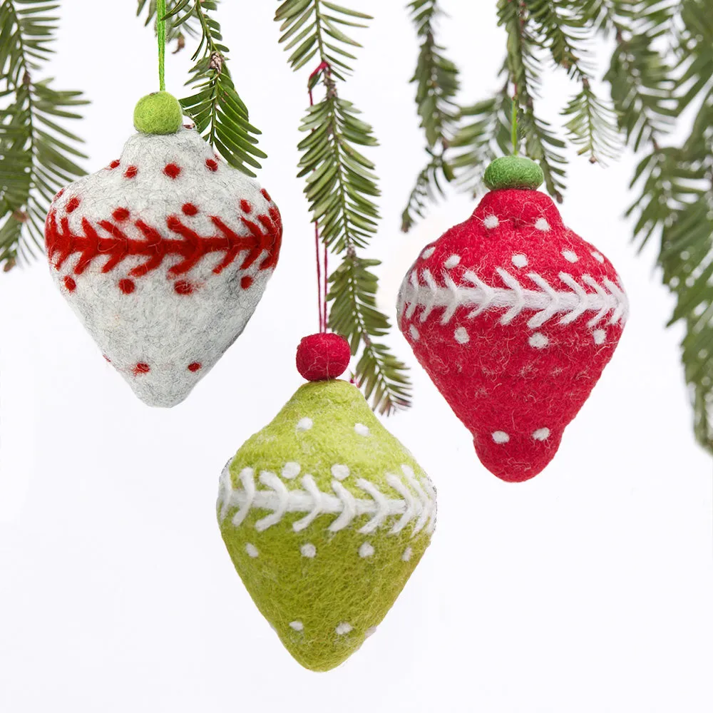 Grey Bauble Felt Ornament