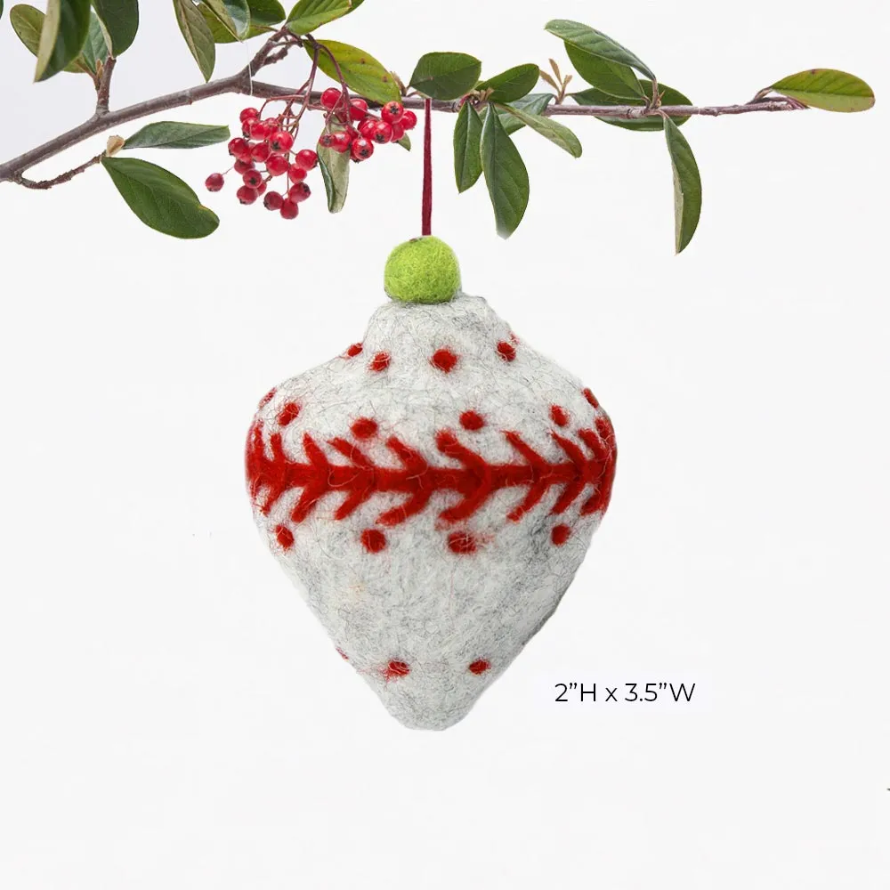 Grey Bauble Felt Ornament