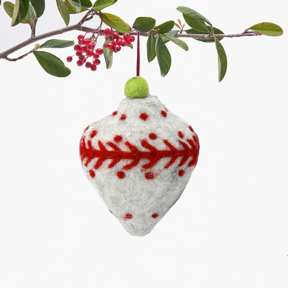 Grey Bauble Felt Ornament