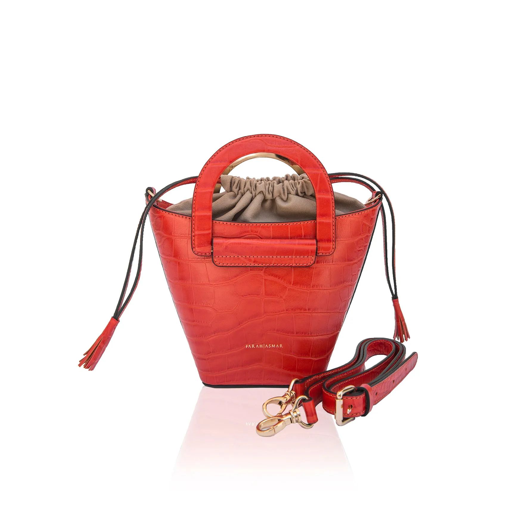 Hot Orange Cleamance Bucket Bag