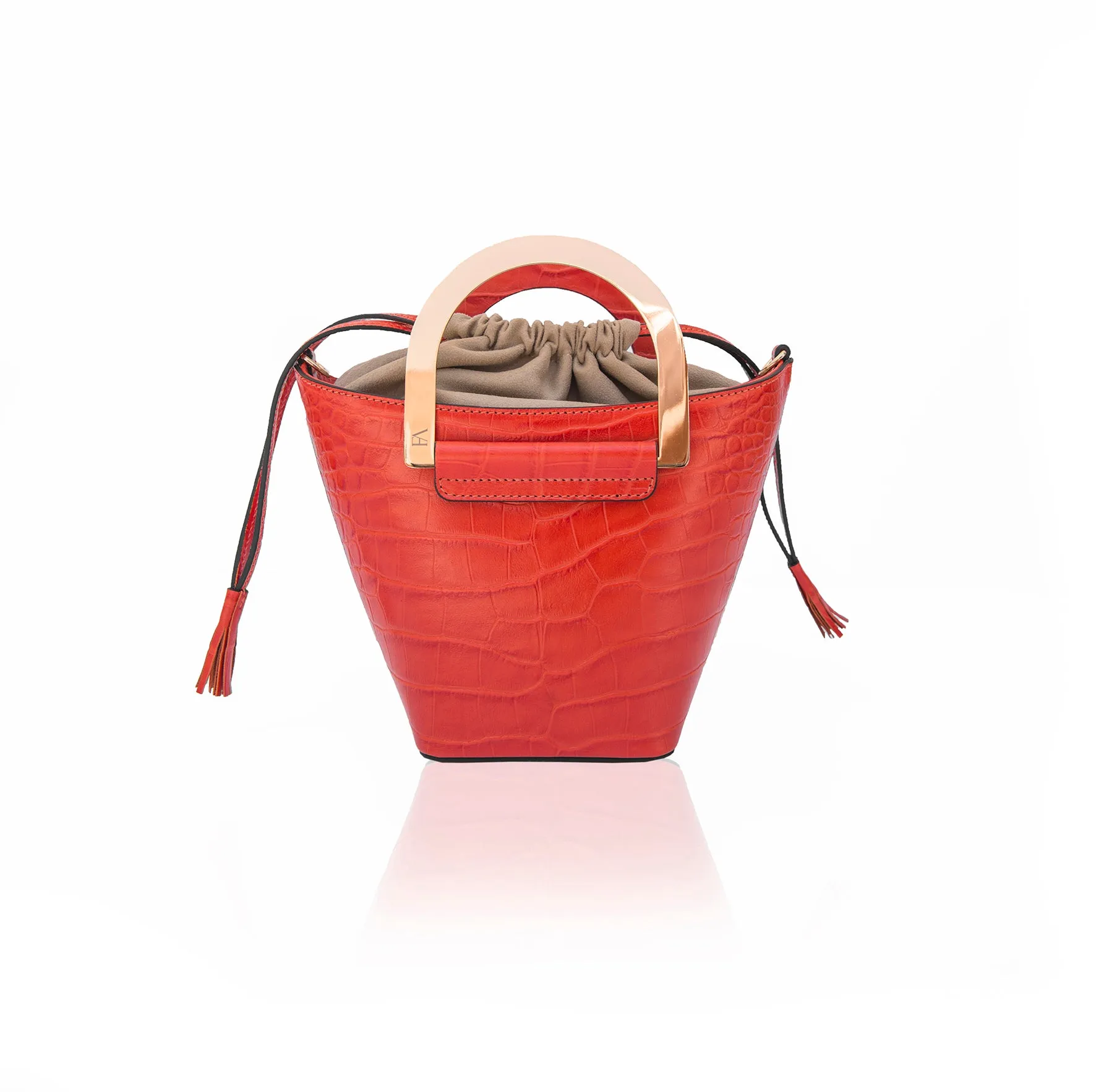 Hot Orange Cleamance Bucket Bag