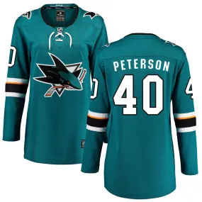 Jacob Peterson San Jose Sharks Fanatics Branded Women's 2021/22 Home Breakaway Jersey - Teal