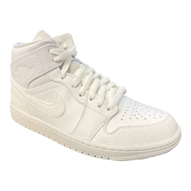 Jordan Air 1 Mid men's sneakers shoe 554724 130 white