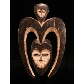 Kwele Eluk Bata Mask for Beete Ceremonies, Gabon #142