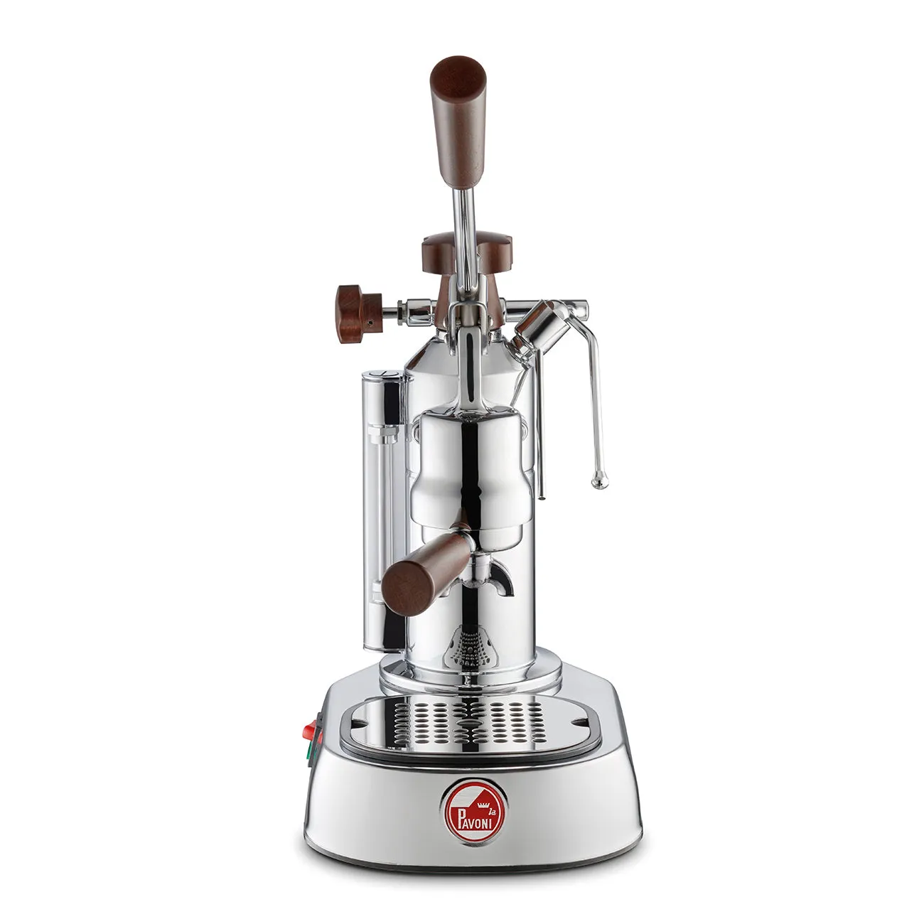 La Pavoni Europiccola - Chrome with Wood #EPW-8  BACK ORDER E.T.A 5/24/2024 PREORDER NOW