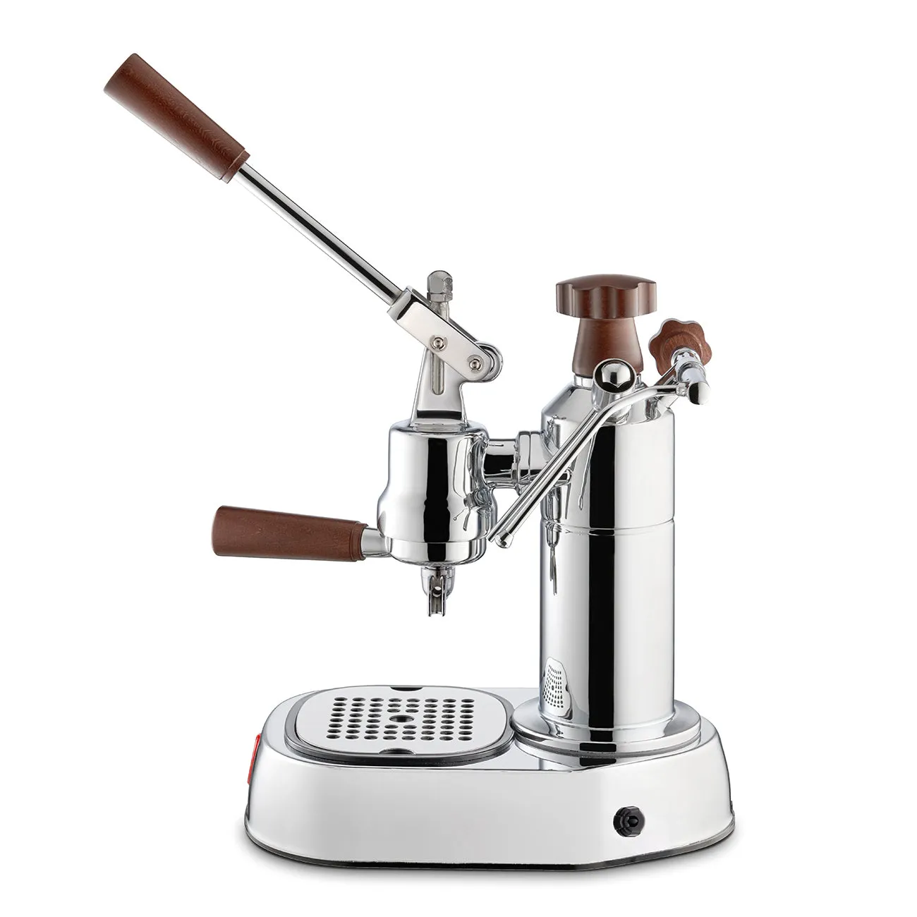 La Pavoni Europiccola - Chrome with Wood #EPW-8  BACK ORDER E.T.A 5/24/2024 PREORDER NOW