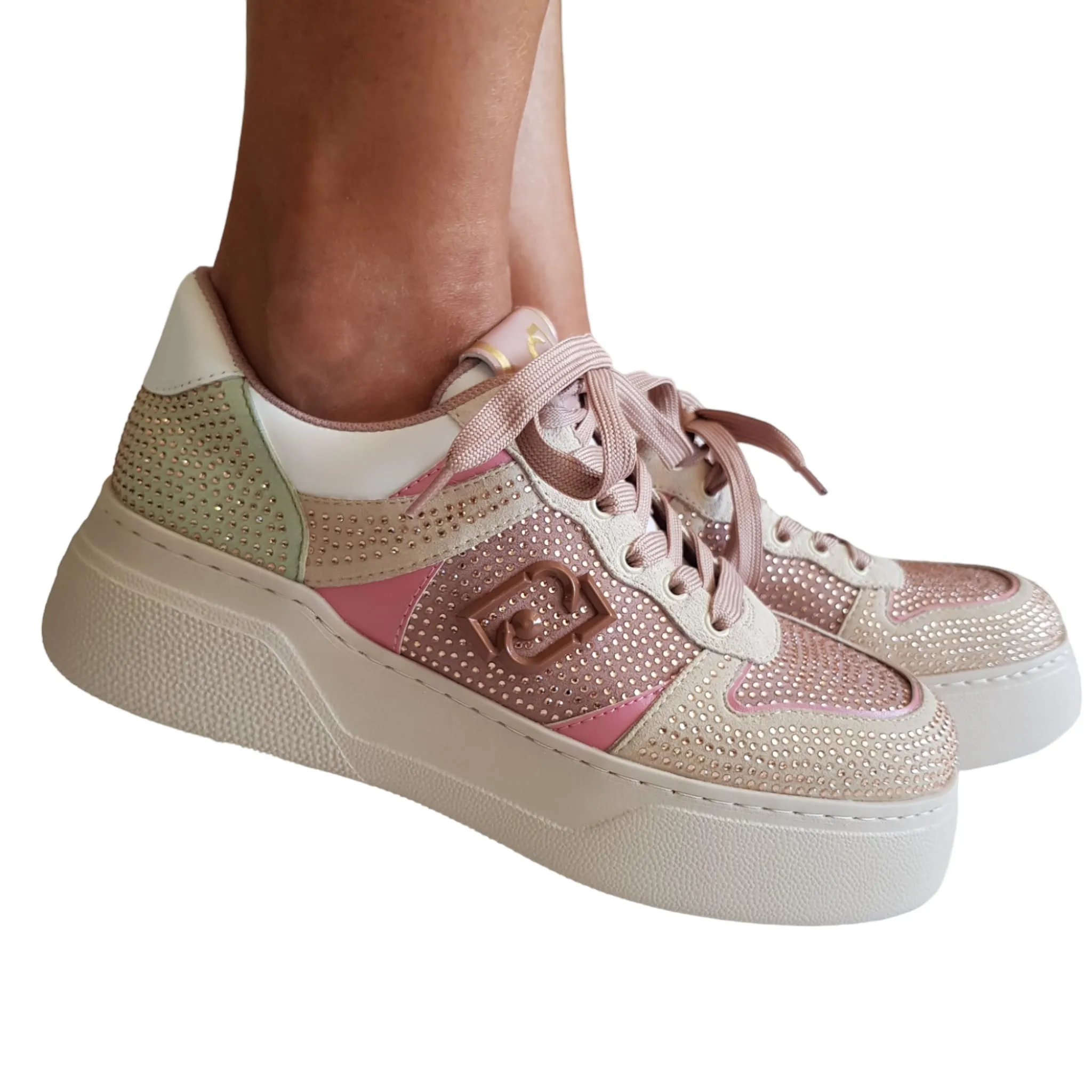 Liu-Jo Sneakers Donna Beige-Rosa Rif.769