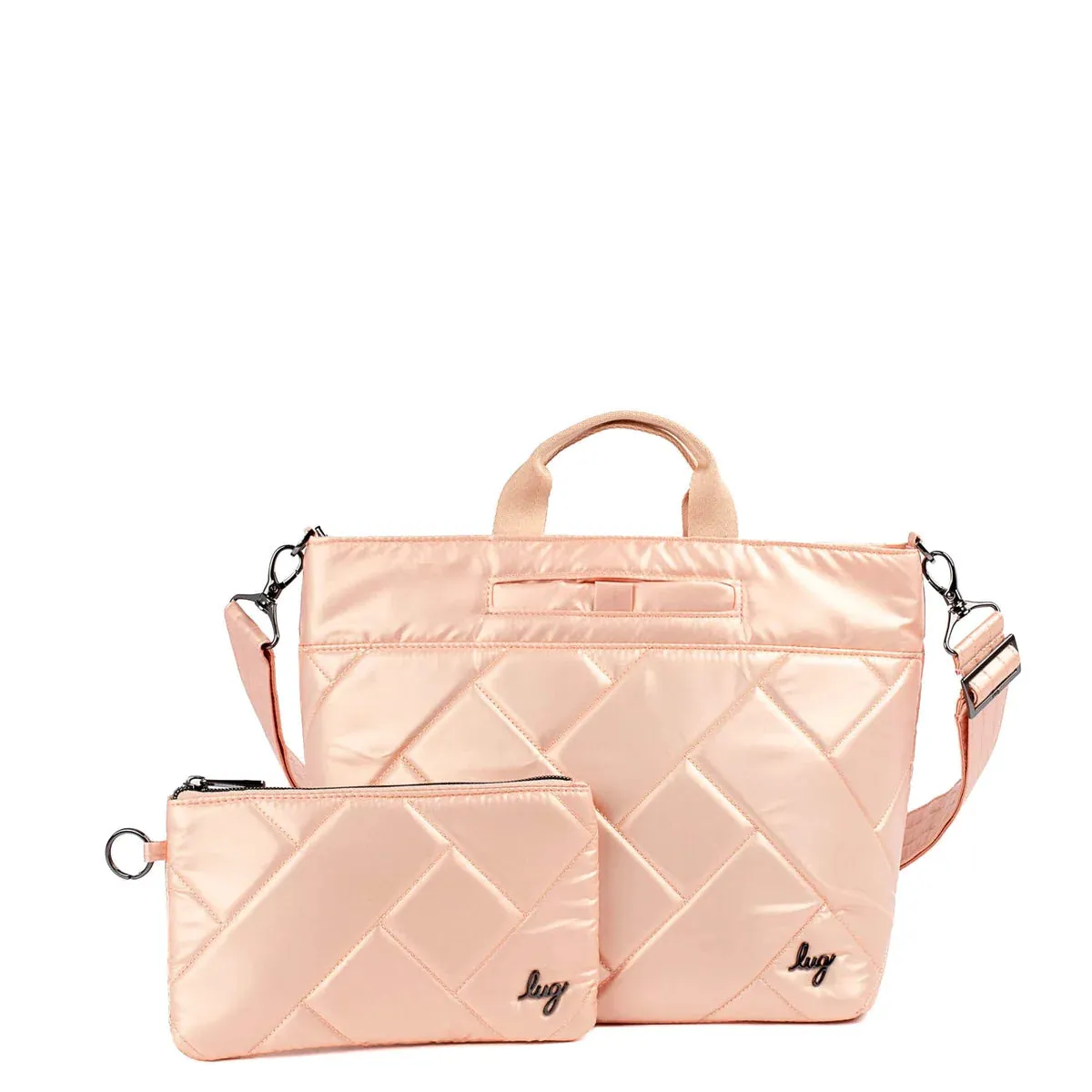 LUG Tenor 2pc Crossbody Bag in Metallic Rose Gold