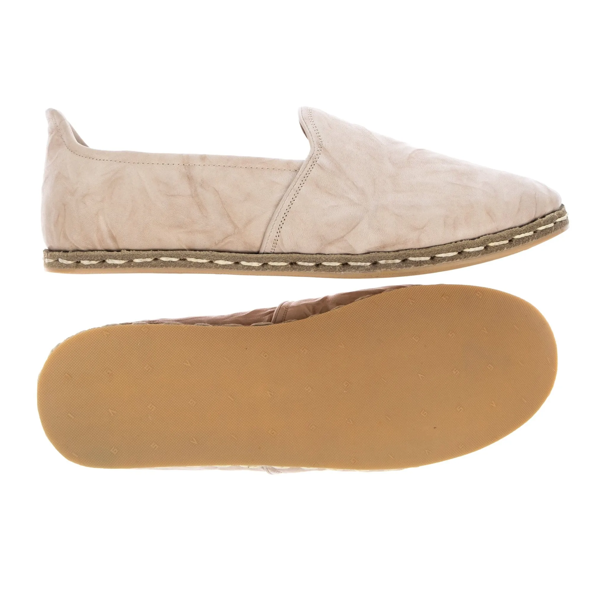 Men's Beige Slip On Shoes