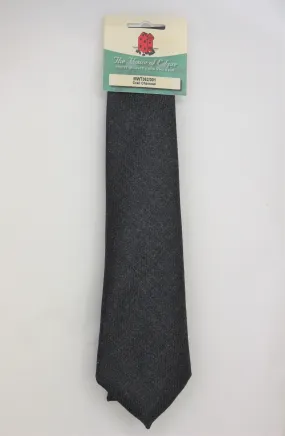 Mens House of Edgar Woollen Tie - Charcoal