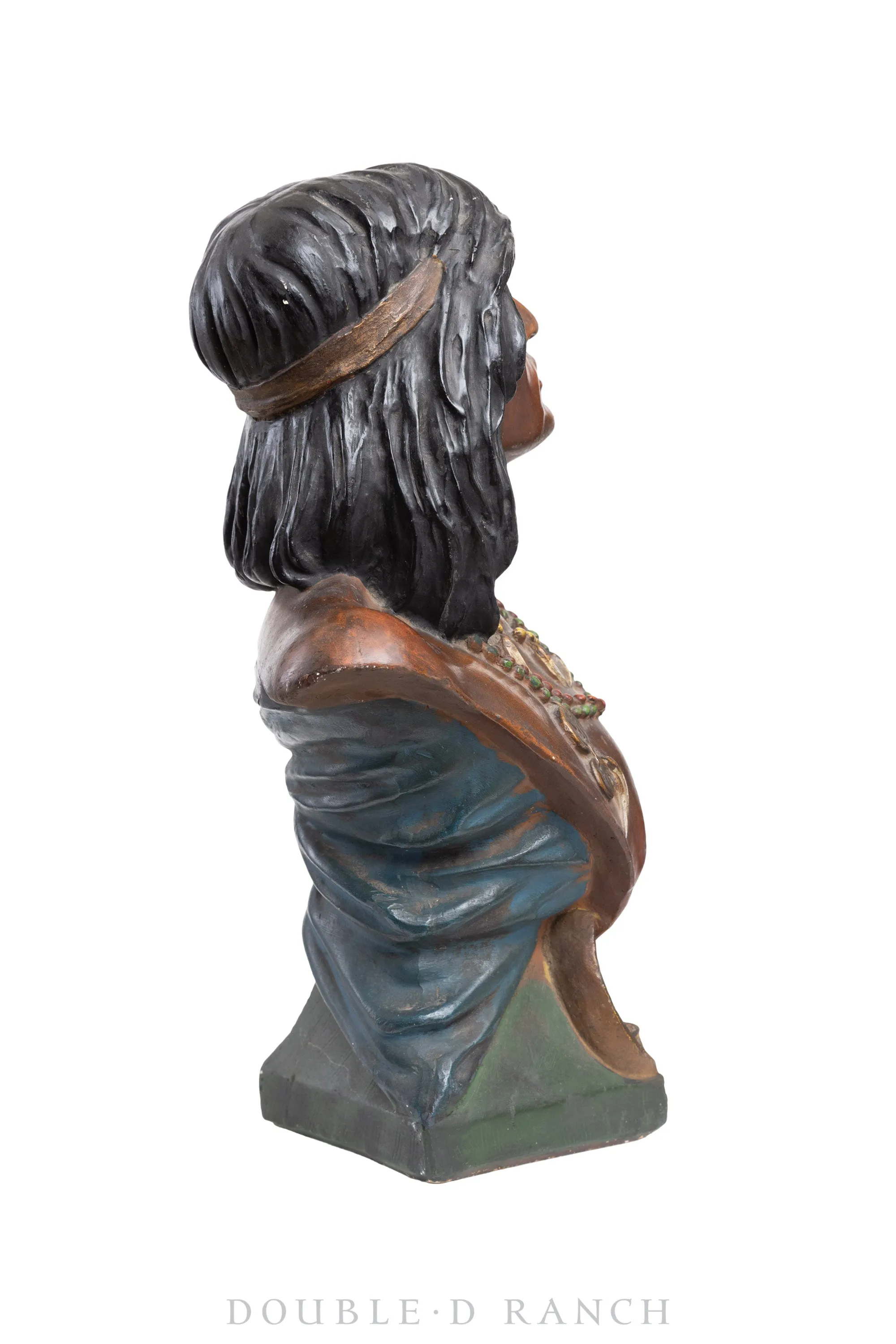 Miscellaneous, Folk Art, Native American Bust, AR PA AHOE, Tobacco Advertising, Early 20th Century, 806