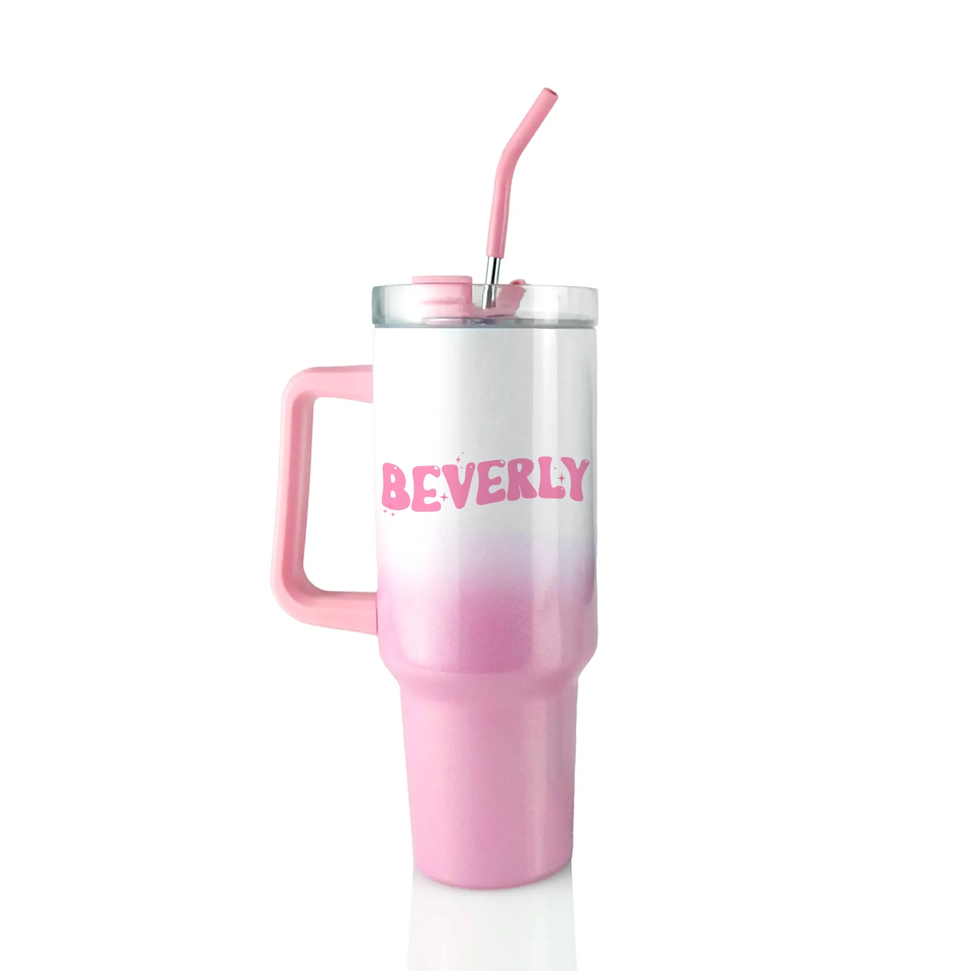 Mom Era - Personalized 40 oz Pink Ombre Tumbler