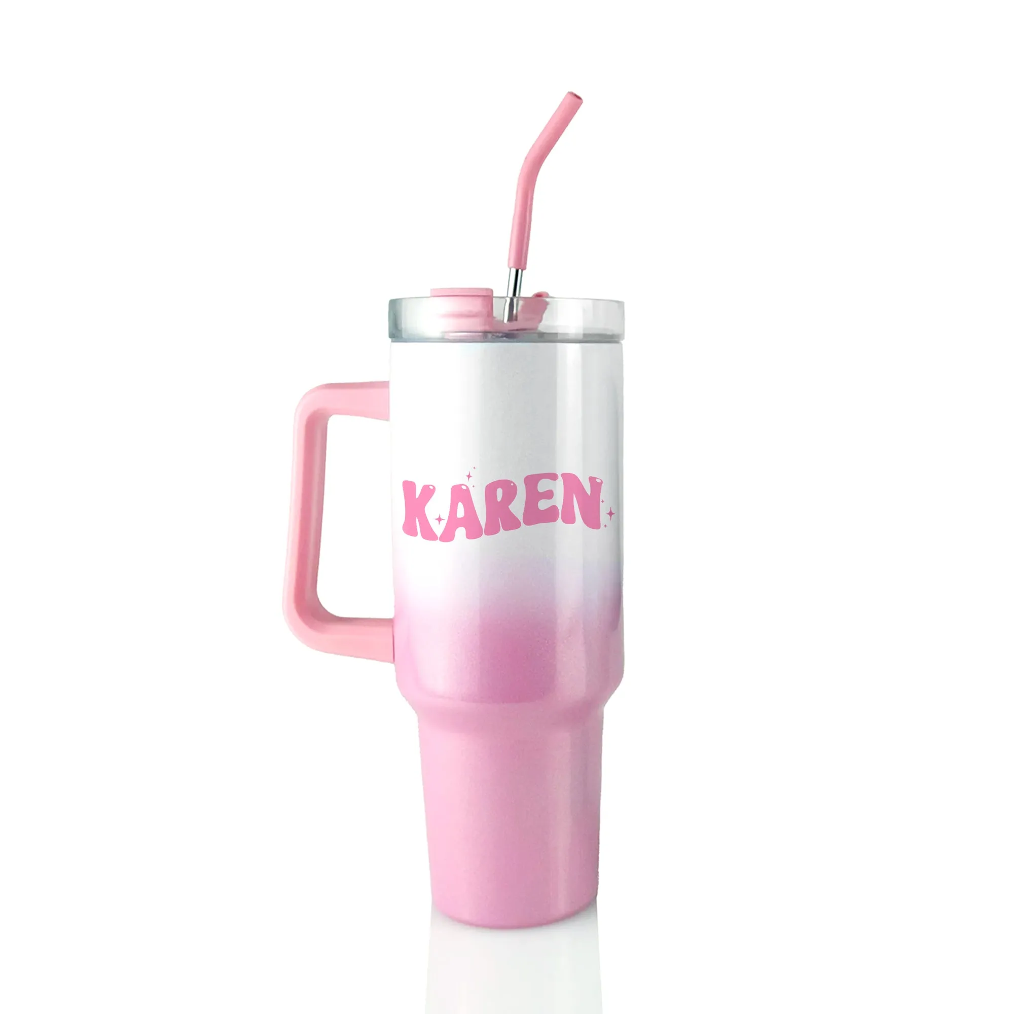 Mom Era - Personalized 40 oz Pink Ombre Tumbler